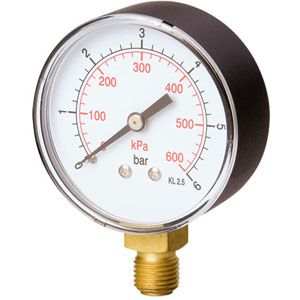 Manometer plastový MS 63mm 1/4" 0-400bar