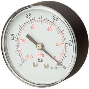 Manometer plastový MZ 63mm 1/4" 0-1bar