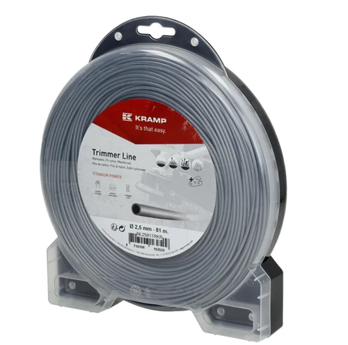 NL2581TRKR Vyžínacie lanko Kramp Titanium Power priemer 2,5 mm, 81 m, okrúhle, sivé