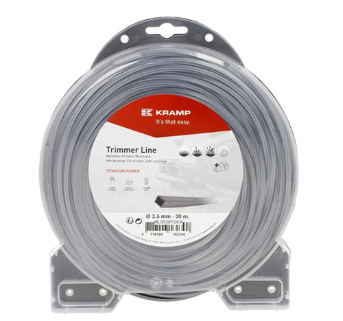 NL3530TSKR Vyžínacie lanko Kramp Titanium Power priemer 3,5 mm, 30 m, štvorhranné, sivé